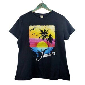 Vtg Sun Island Jamaica Beach Palm Trees Sunset Birds T-Shirt Sz XXL NICE!